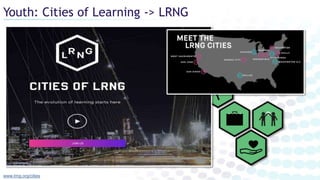 Youth: Cities of Learning -> LRNG
www.lrng.org/cities
 