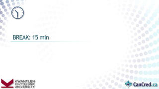 BREAK: 15 min
 