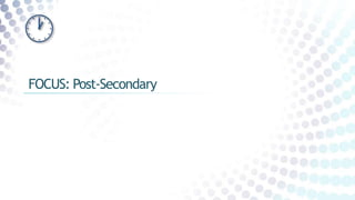 FOCUS: Post-Secondary
 