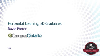David Porter
Horizontal Learning, 3D Graduates
3a
 