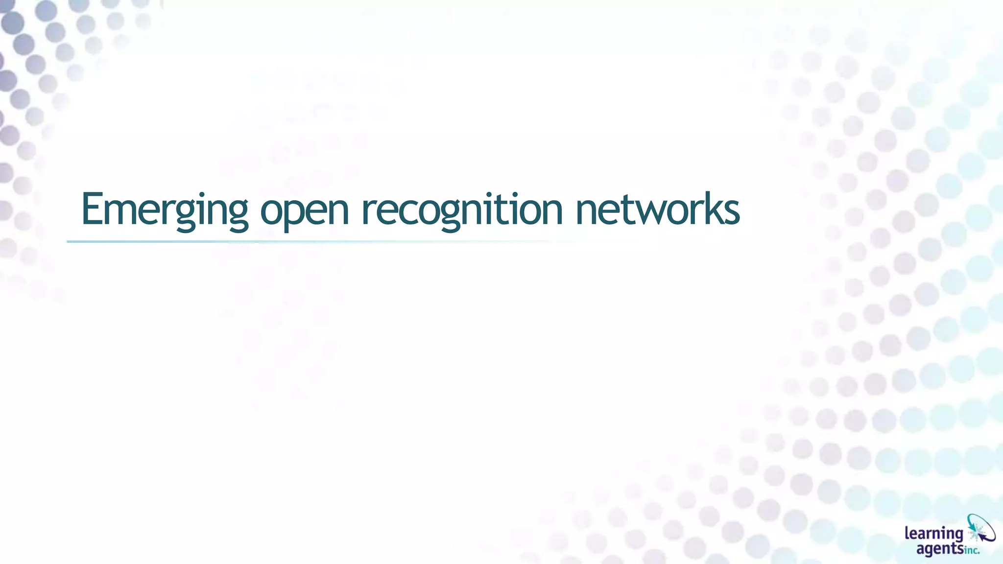 Emerging open recognition networks
 