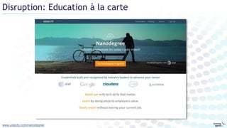 Disruption: Education à la carte
www.udacity.com/nanodegree
 