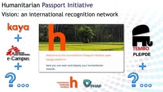 Humanitarian Passport Initiative
Vision: an international recognition network
PLE/PDE
 