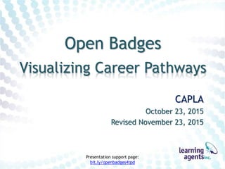 Open Badges
Milestones for
Learning and Careers
Red River College
“RPL@Noon”
January 21, 2016
Presentation support page:
bit.ly/openbadges4he
 