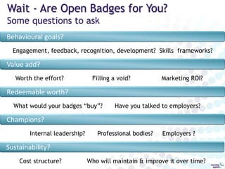 Open Badges - Milestones for Learning and Careers