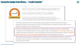 Favourite badge from HPass – “credit transfer”
my.hpass.org/app/user/profile/403
 