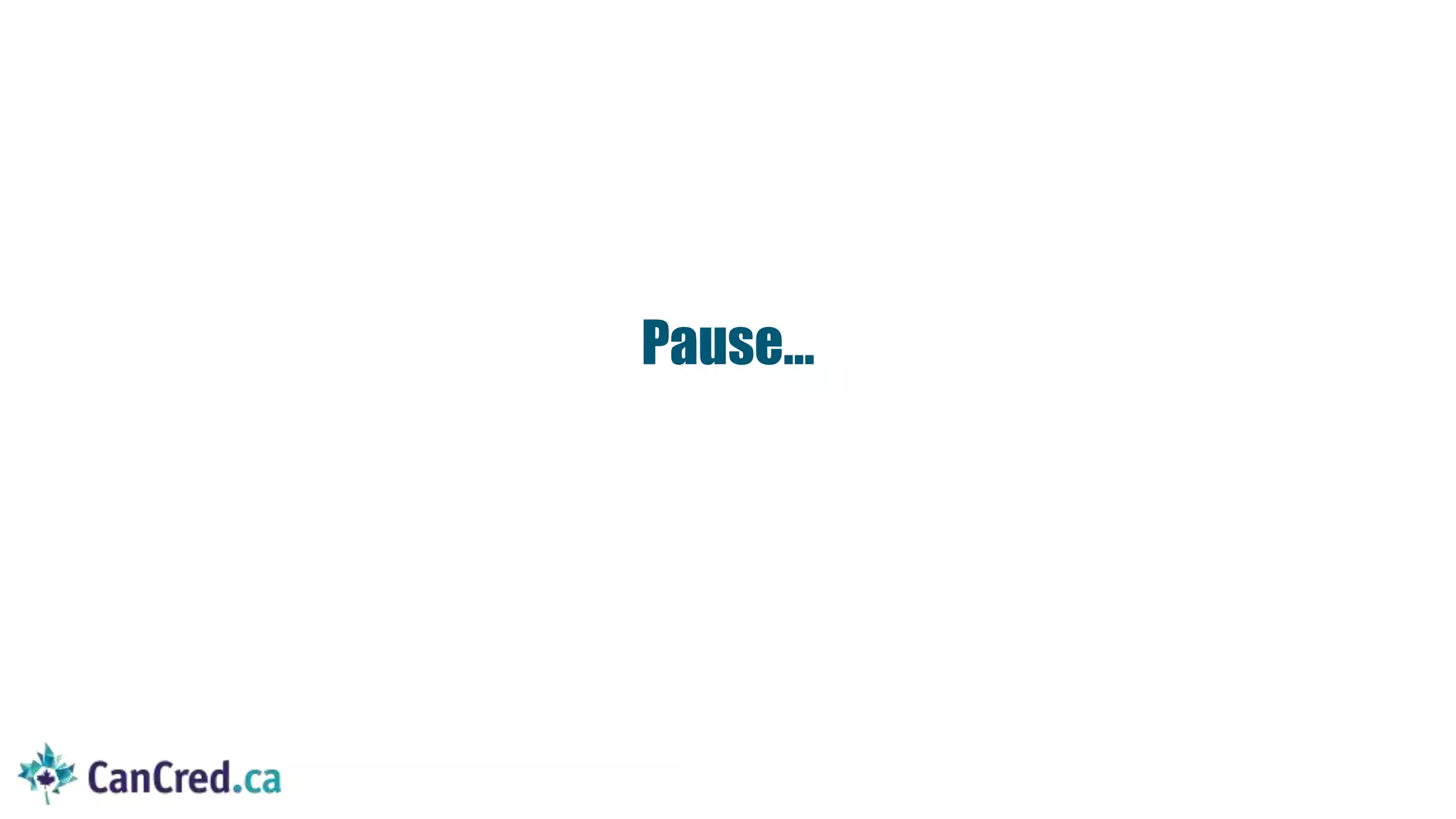 Pause…
 