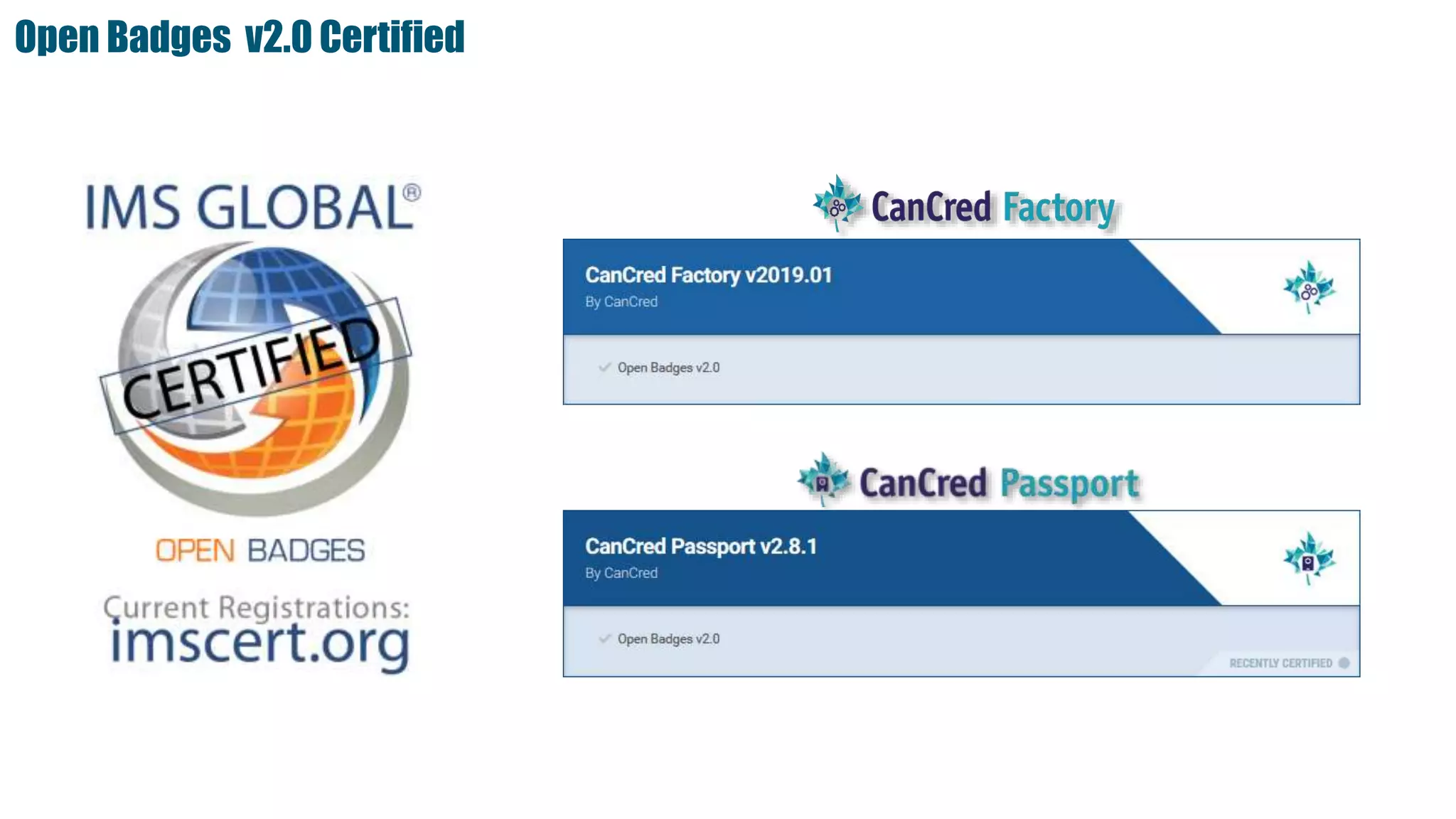Open Badges v2.0 Certified
 