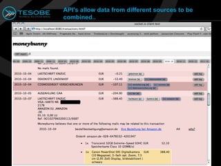 API's allow data from different sources to be
combined..
 