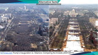NYTimes.com Trump’s Inauguration vs. Obama’s: Comparing the Crowds (20/01/2017)
Alternative facts
 