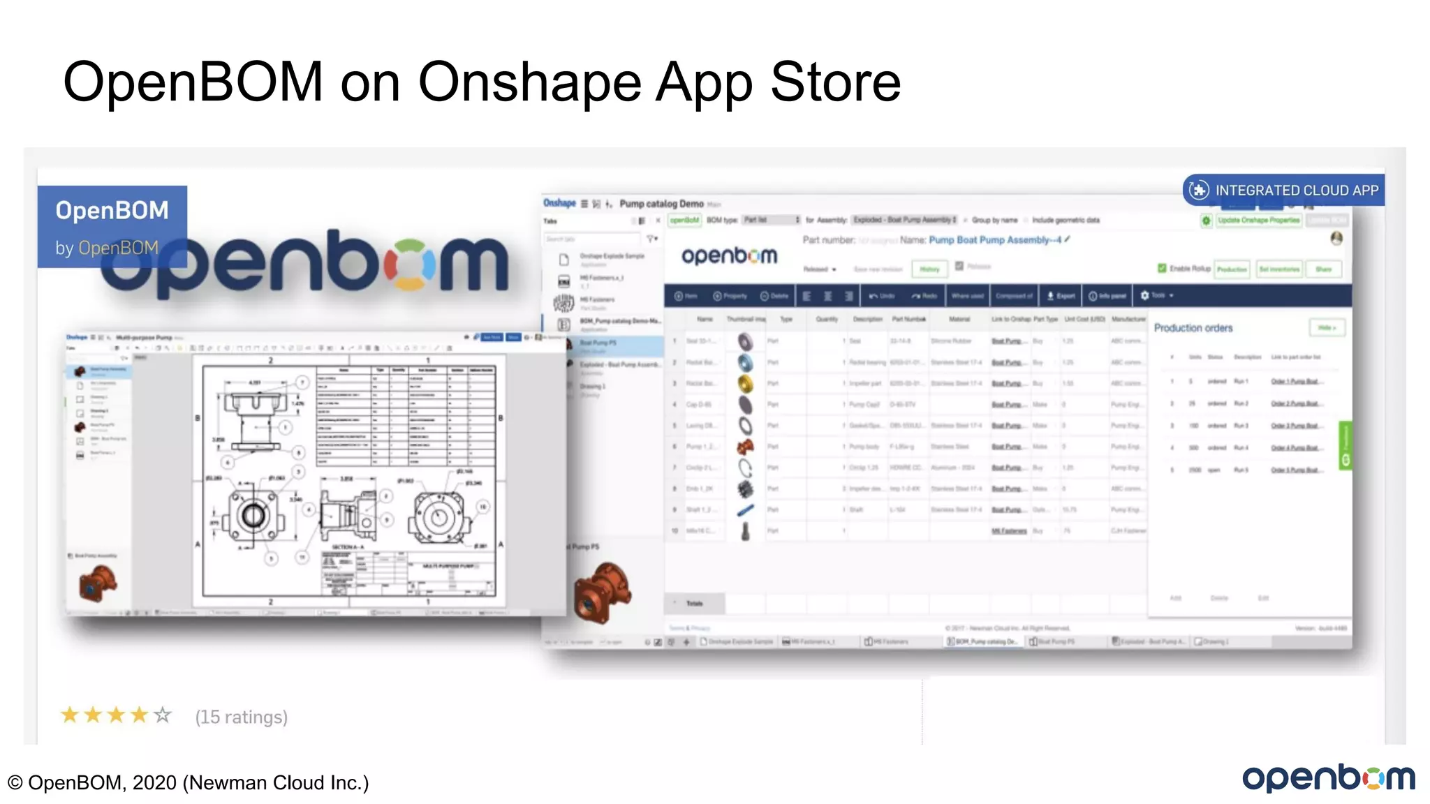 OpenBOM on Onshape App Store
© OpenBOM, 2020 (Newman Cloud Inc.)
 