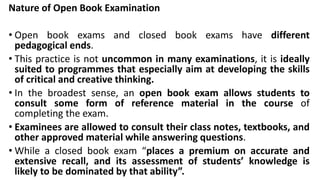 Open Book Examination | PPTX