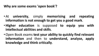 Open Book Example Open Book Examination | PPTX