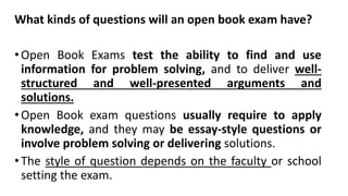 Open Book Examination | PPTX