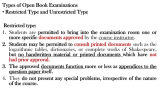 Open Book Classification Open Book Examination | PDF