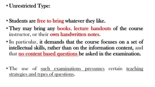 Open Book Classification Open Book Examination | PDF