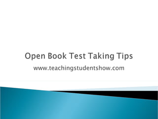 www.teachingstudentshow.com 
