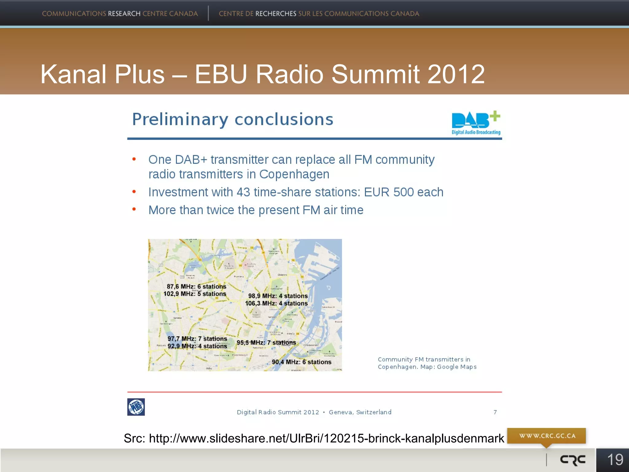 Kanal Plus – EBU Radio Summit 2012




      Src: http://www.slideshare.net/UlrBri/120215-brinck-kanalplusdenmark
                                                                             19
 