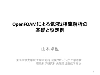 OpenFOAMによる気液２相流解析の基礎と設定例 | PPT