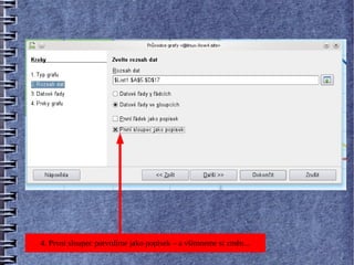 4. První sloupec potvrdíme jako popisek – a všimneme si změn...
 
