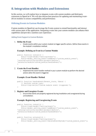 OpenCart 4: Events. Quick start guide. 2024 | PDF