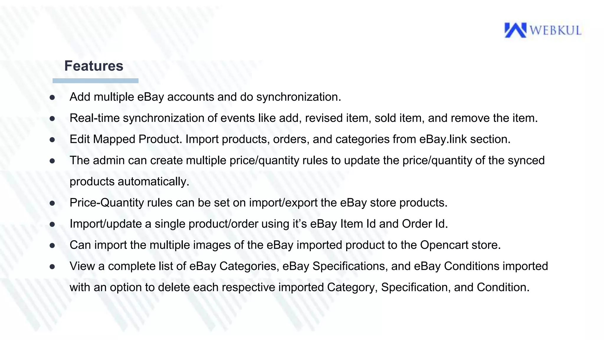 OpenCart Ebay Connector Plugin