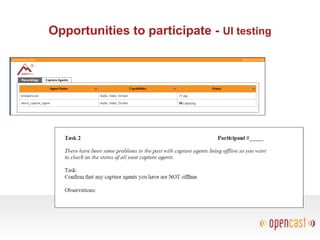 Opportunities to participate - UI testing
 
