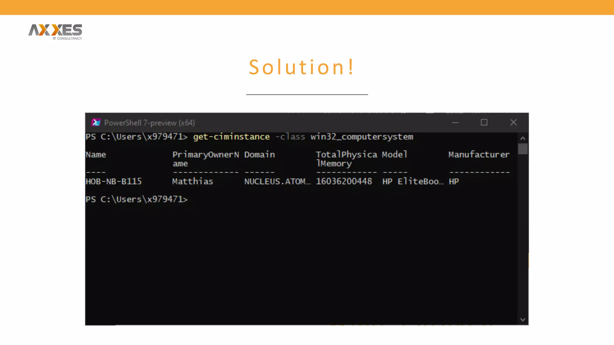 Solution!
 