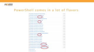 PowerShell comes in a lot of flavors
 