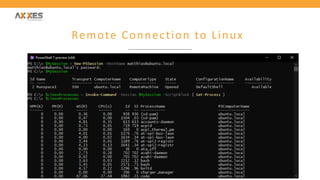 Remote Connection to Linux
 