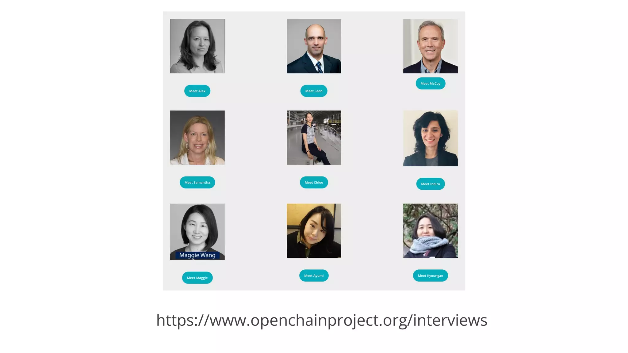 https://www.openchainproject.org/interviews
 