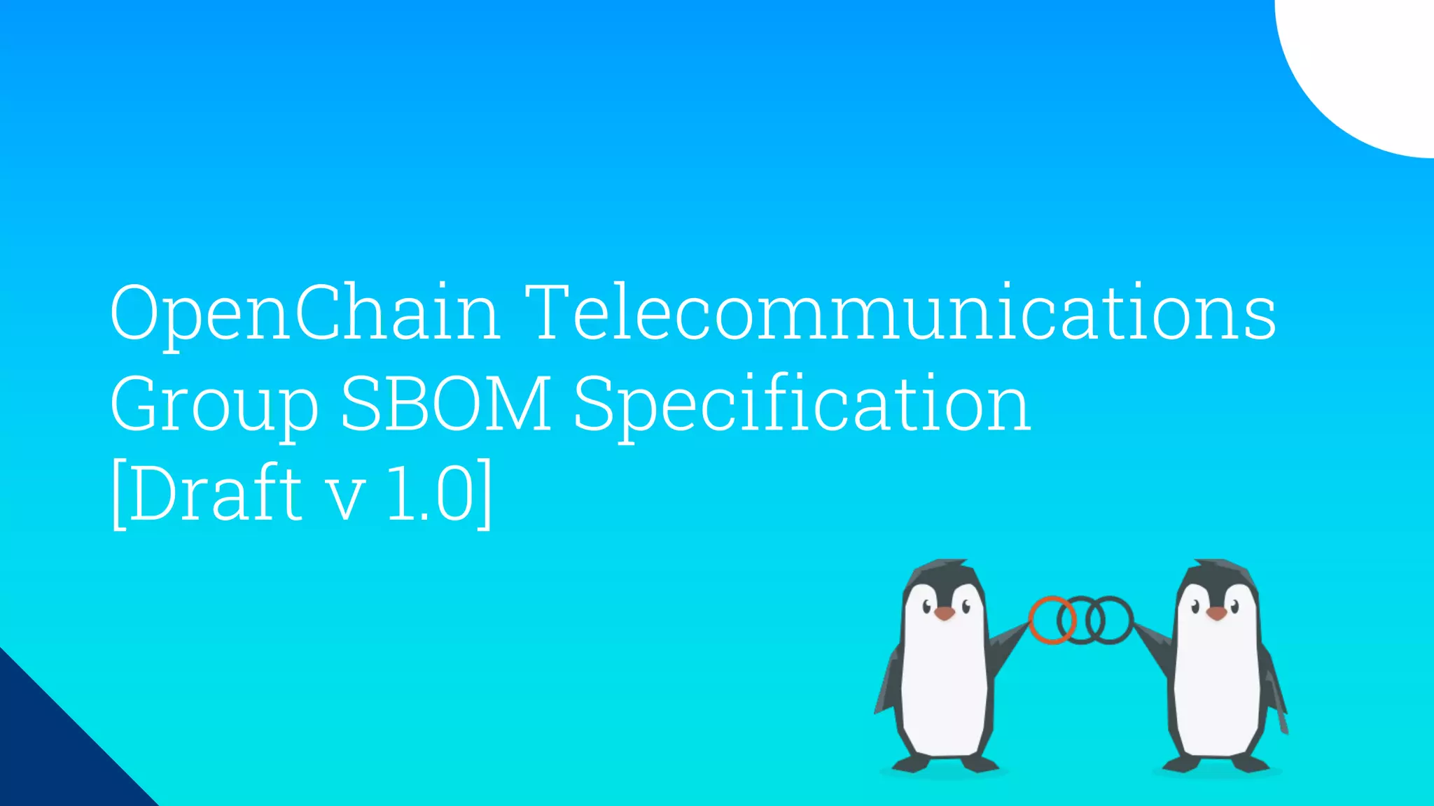 OpenChain Telecommunications
Group SBOM Specification
[Draft v 1.0]
 