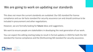 We are going to work on updating our standards
This does not mean the current standards are outdated. Our ISO standard for...