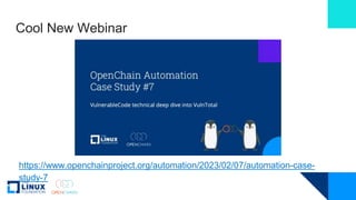 OpenChain Monthly Meeting North America - Europe - 2023-02-07