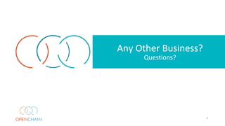 Any Other Business?
Questions?
8
 
