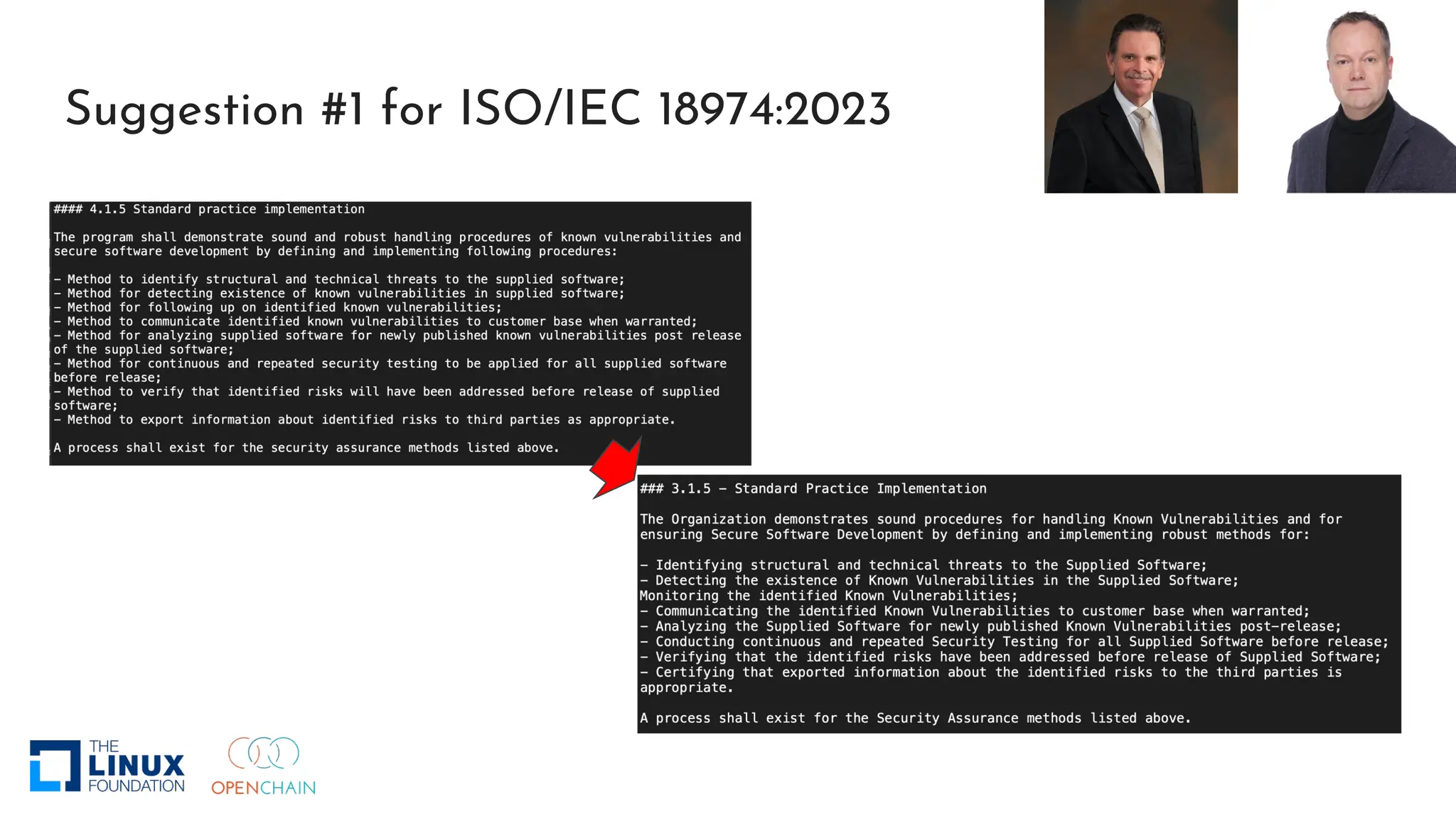 Suggestion #1 for ISO/IEC 18974:2023
 