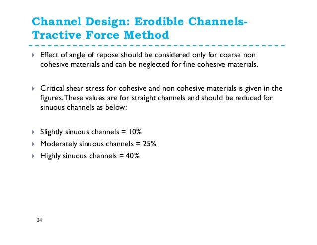 Erodible channel design