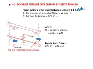open channel flow in applied hydraulic engineering | PPTX