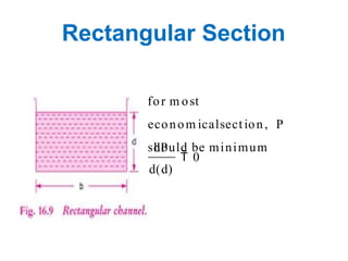 open channel flow in applied hydraulic engineering | PPTX