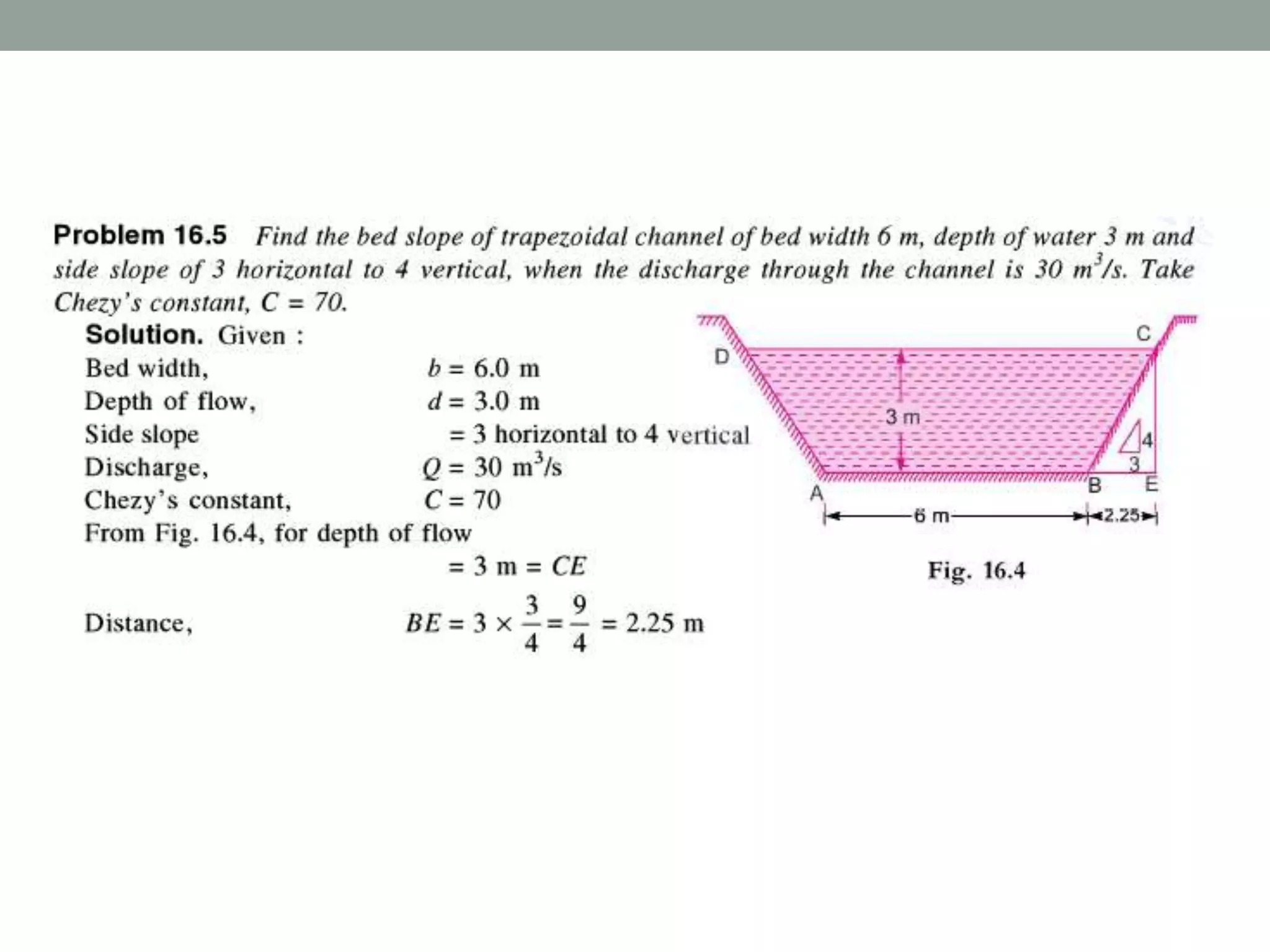 Open channel Flow - Uniform Flow