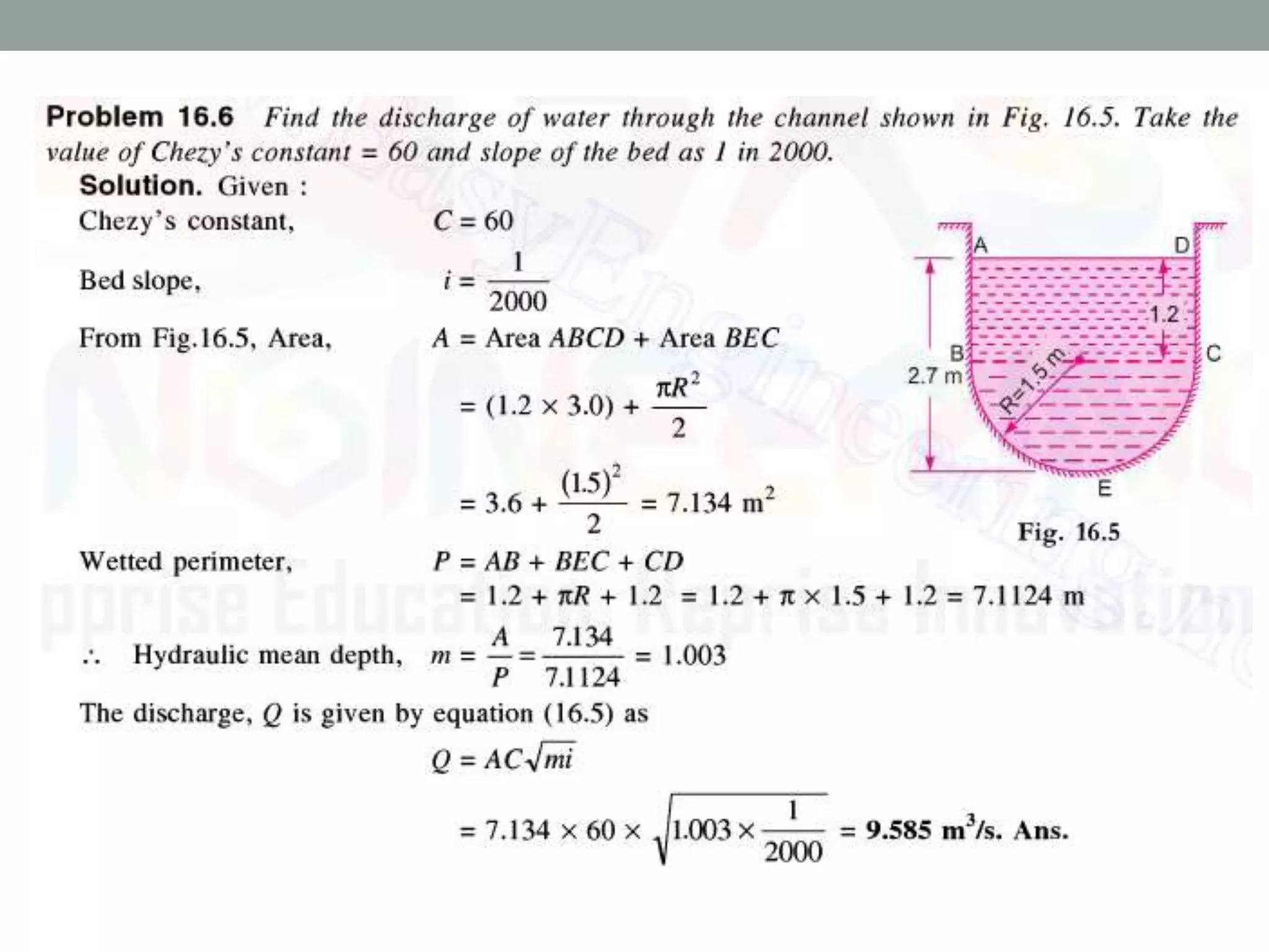 Open channel Flow - Uniform Flow