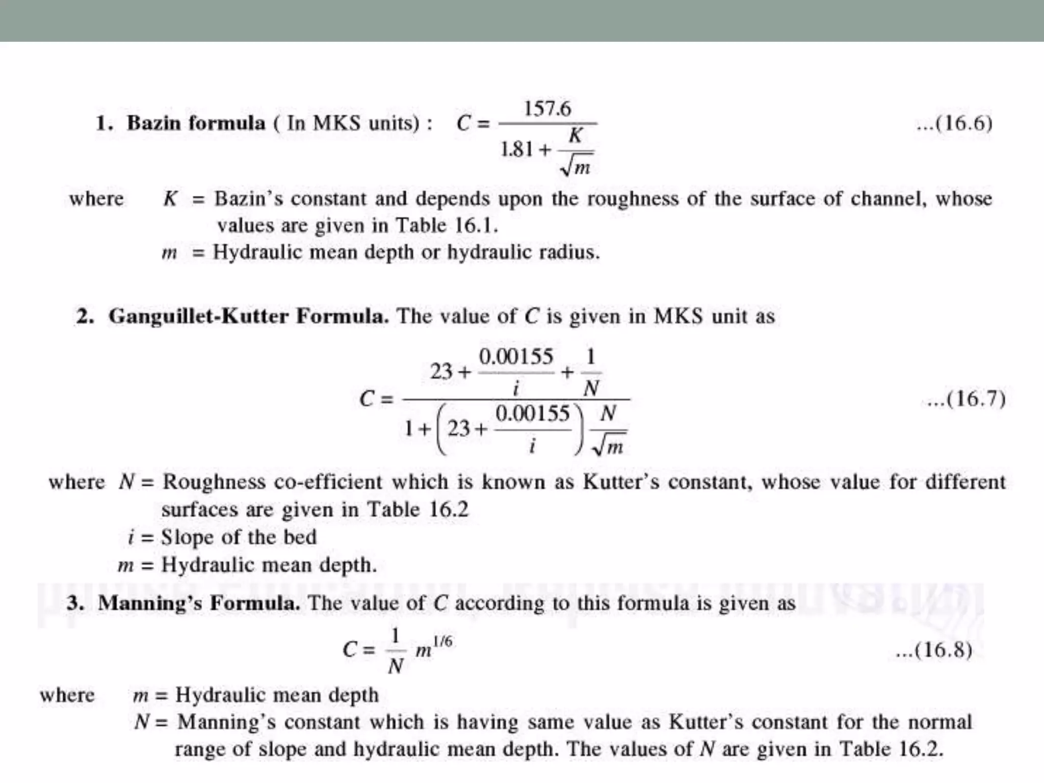 Open channel Flow - Uniform Flow