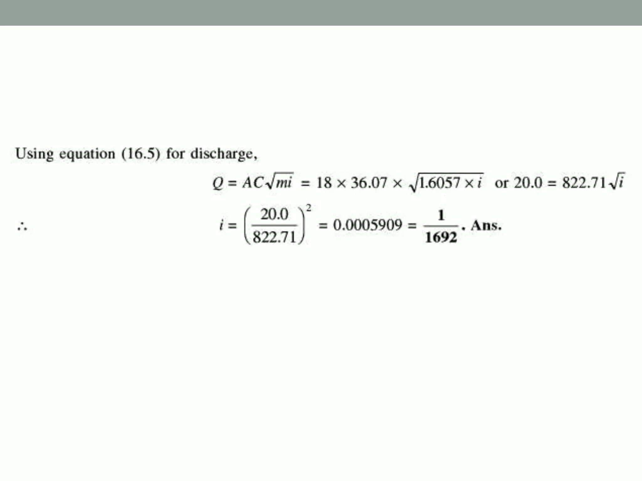Open channel Flow - Uniform Flow