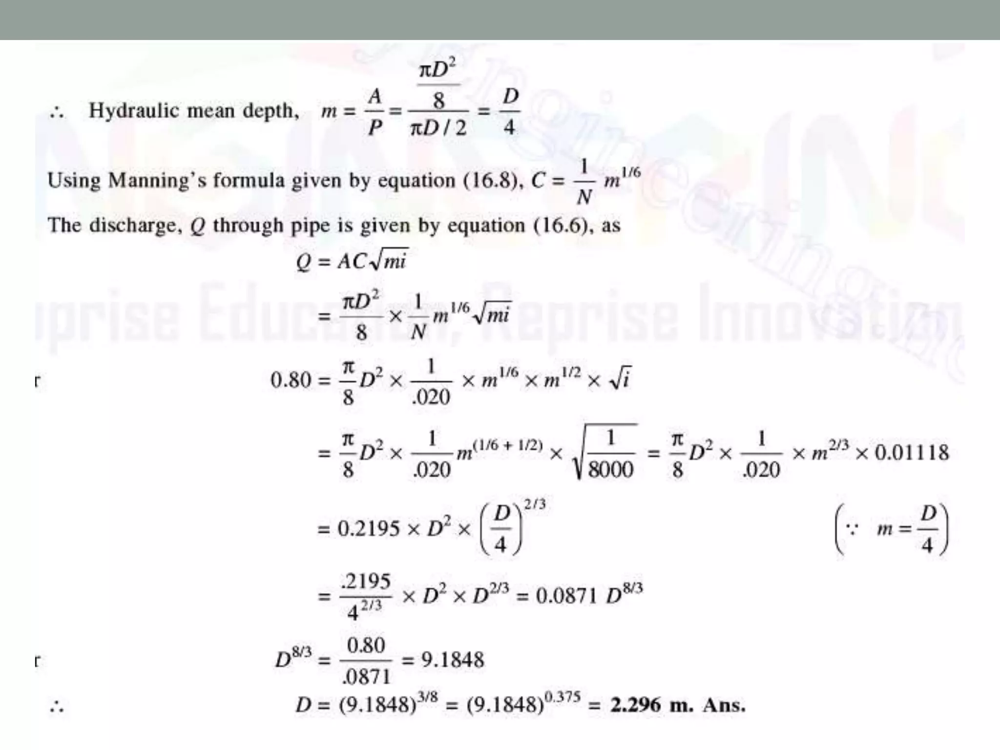 Open channel Flow - Uniform Flow