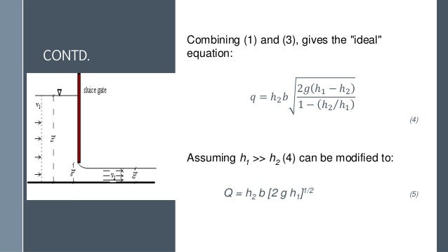 Open channel flow equation