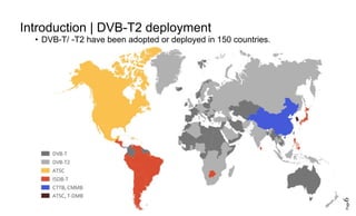 Page6
Introduction | DVB-T2 deployment
• DVB-T/ -T2 have been adopted or deployed in 150 countries.
 
