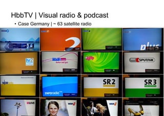 Page27
HbbTV | Visual radio & podcast
• Case Germany | ~ 63 satellite radio
 
