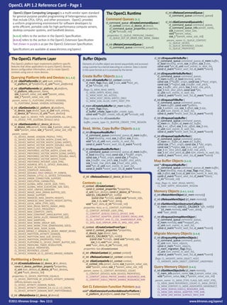 Opencl cheet sheet | PDF