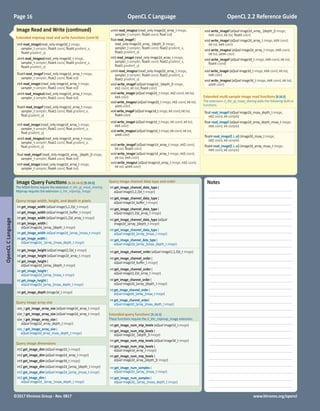 OpenCL 2.2 Reference Guide | PDF