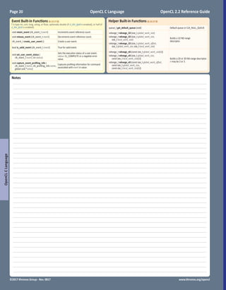 OpenCL 2.2 Reference Guide | PDF